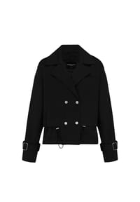 freshlions - Trenchcoat mit stylischem Reverskragen - Black