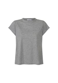 MYJAMA - Shirt Celina hellgrau mit kurzen Ärmeln - grau