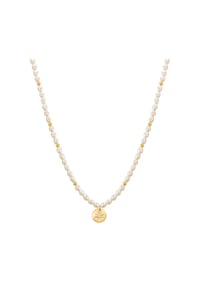 YOKOAMii - Damen Kette aus Metall-Legierung in Gelbgold mit Süßwasser-Zuchtperle - gelbgold