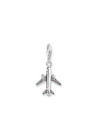 Thomas Sabo Glam & Soul - Charm-Anhänger Flugzeug - silberfarben, bunt