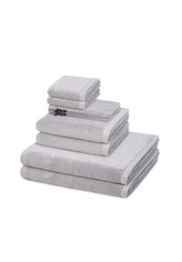 VOSSEN® 2 X Wasch- 2 X Gäste- 2 X Dusch- 2 X Handtuch im Set Vegan Life - Vegan Life - Marine