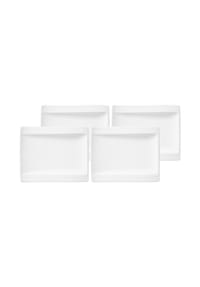 Villeroy & Boch Brotteller NewWave 18 x 15 cm 4er Set weiß - NEWWAVE - weiß