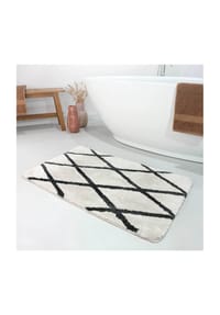 homie LIVING - Badteppich San Bosa - Badteppich, modernes Rauten Design, waschbar Wecon Home - beige/sand