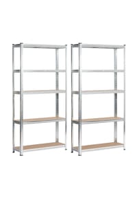 Akord - Metallregal, 2er-Set - schwarz