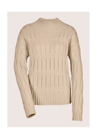 MADELEINE - Eleganter Kaschmirpullover mit Stehkragen - caramel