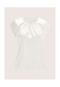 MADELEINE - Elegante Satinbluse in A-Linie - schwarz