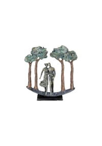 GILDE - Skulptur "Under Trees" - braun