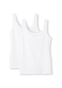 CALIDA - Benefit Women Top, 2er-Pack, U-Ausschnitt, für Damen - 001 WEISS