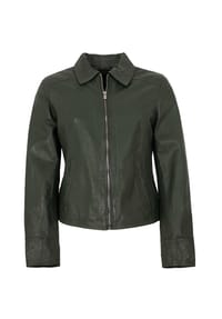 JILANI - Damen Lederjacke Lammnappa grün - grün
