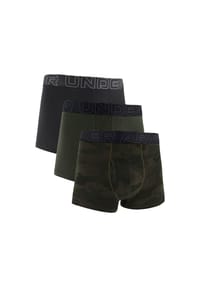 UNDER ARMOUR - Herren Boxershorts, 3er Pack - Performance Cotton Trunks - Novelty 3", Stretch, Baumwollmischung, Camouflage - Schwarz/Dunkelgrün