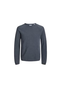 JACK & JONES - Pullover Hill Strickpullover R-Neck - blau-meliert