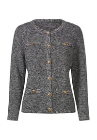 Sieh an! - Cardigan - ecru-schwarz-gemustert