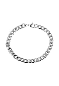 Adelia's Men Bold Style - Armband – Panzerarmband aus Edelstahl 21 cm - silber
