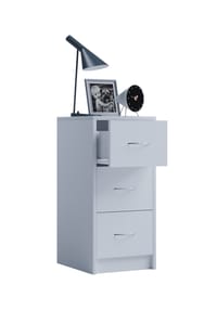 VCM. - Nachtschrank | Beistelltisch | Nachttisch | Maße ca. H. 65 x B. 33 x T. 35 cm - Boxal Maxi - Schwarz
