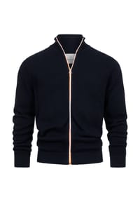 KRONSTADT - Strickjacke KSErik Zip - Black