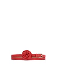 kazar - Romantischer roter Gürtel mit 3D-Rose - Rot