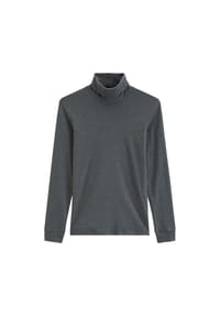 Marc O'Polo - Herren Langarmshirt mit Rollkragen - Jersey T-Shirts Longsleeve, Baumwolle - Graumelange