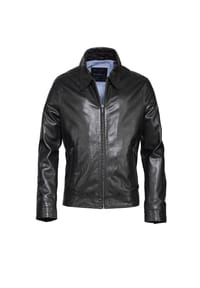 bugatti - Lederjacke BULUCIANO bequeme Passform - Schwarz
