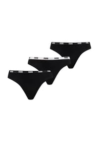 PUMA® - Basic Strings, 3er-Pack, Logo-Bund, für Damen - 015 WHITE/GREY