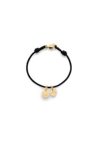 COPENHAGEN STUDIOS - Armband Leather Charms - gold
