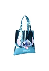 Disney - Disney Stitch Shopper Metallic Moves Modische Tasche 37x36 cm aus PU - Blau 37x36x1 cm