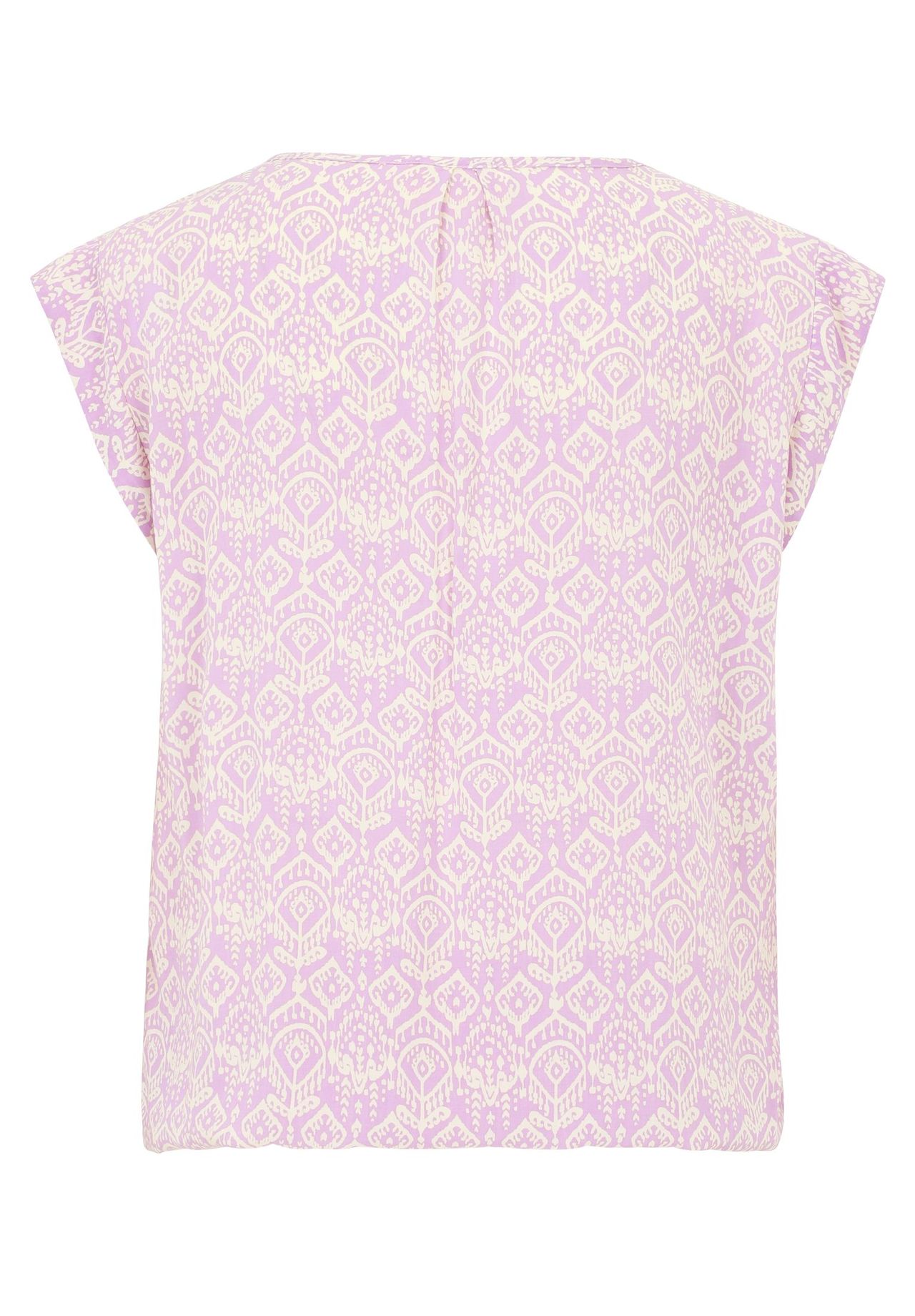 Cartoon Shirtbluse, Split-Neck, FüR Damen, Lila, 34