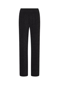GOLDNER - Glänzende, weite Jerseyhose VERA - schwarz / silberfarben