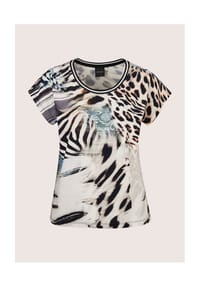 MADELEINE - Rundhals-Shirt mit Animal-Print - blau / schwarz / multicolor