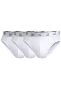 CR7 - Herren Slips, 3er Pack - Briefs, Logobund, Stretch Cotton - Schwarz