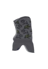 maximo® - MINI BOY-Schlupfmütze, Dino Jerseyutter - holzkohle