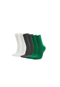 MUNADUNA - 3er-Pack Frottee-Anti-Rutsch-Socken   in S/M Fitness-Socken,Baumwolle,Anti-Rutsch - Schwarz-Grün Mix