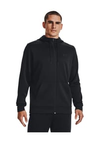 UNDER ARMOUR - Hoodie UA ARMOUR FLEECE FZ HOODIE - BLACK