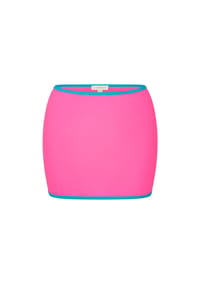 MODA MINX - Minirock Contrast Binding mit angesagtem Kontrast-Design - Candy Pink