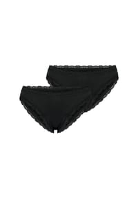 nur die - Panty Invisible Seamless Lace - SCHWARZ