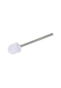 WENKO® - WC-Ersatzbürste, Edelstahl-Stiel, weiß - weiß