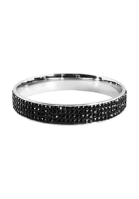 Adelia's Bold Style - Armband – Armreif aus Edelstahl mit Zirkonia Ø 6,8 cm cm - silber