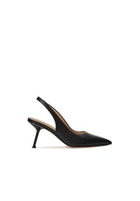 ONE ELEMENT - Schwarze Pumps mit geschwungenem Stilettoabsatz - Schwarz