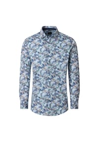 VENTI - Herren Businesshemd Print Modern Fit - Grün