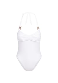 MODA MINX - Badeanzug Amour Rouched mit tollem Steinbesatz - Black