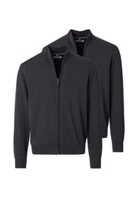 redmond - Strickjacke 2er Pack Basic - Schwarz