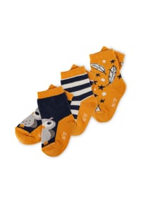 sigikid® - Sockenset 3er Magic Owl ,  für Kinder - Dunkelblau/Weiß/Ockerorange