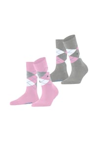 Burlington - Socken, Rippbündchen, 2er Pack, für Damen - 3223 LT. HEATHER