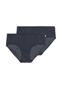 Marc O'Polo - Hipster 2er Pack Second Skin Jacquard - Creme / dunkelblau