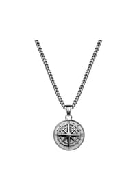 TRUE REBELS - Kette mit Anhänger Edelstahl gunmetal - gunmetal