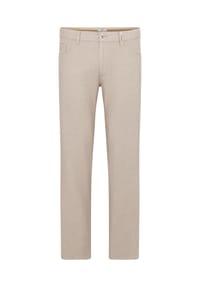 redpoint - Regular Fit Baumwolle-Leinen Hose mit Stretch Milton - beige
