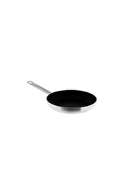 COFI - Edelstahl-Bratpfanne mit Antihaftbeschichtung - Induktionsgeeignet - Silber 26 x 5 cm
