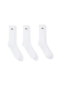 LACOSTE - Unisex Socken, 3er Pack - Tennissocken, Baumwollmischung, einfarbig - Schwarz