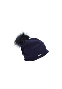 SEEBERGER - Walk Headsock mit Kunstfellpompom 37307-287 - anthrazit