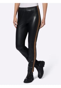 heine - Lederimitat-Hose - schwarz