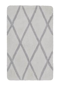 homie LIVING - Badteppich San Bosa - Badteppich, modernes Rauten Design, waschbar Wecon Home - beige/grau